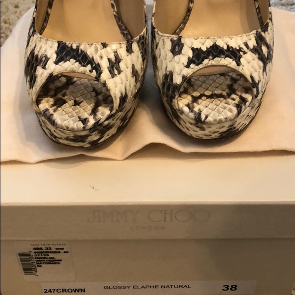 Jimmy Choo Crown Platform Heels 38 - Picture 5 of 6
